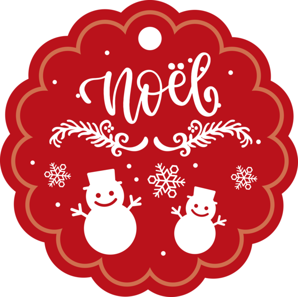 Transparent Christmas Flower Logo Character for Noel for Christmas