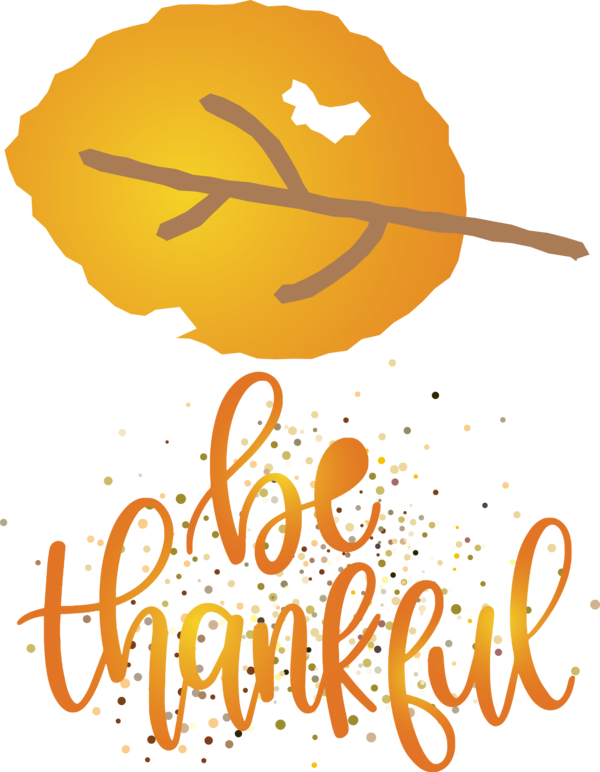 Transparent Thanksgiving Logo Yellow Text for Happy Thanksgiving for Thanksgiving