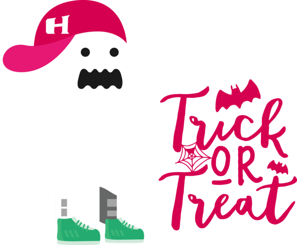 Transparent Halloween Logo Design Line for Trick Or Treat for Halloween