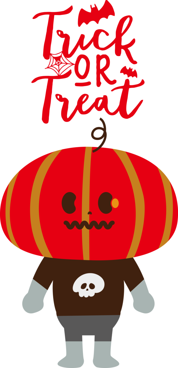 Transparent Halloween Design Cartoon Red for Trick Or Treat for Halloween