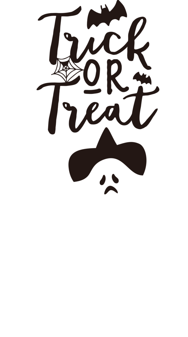 Transparent Halloween Logo Black and white Meter for Trick Or Treat for Halloween