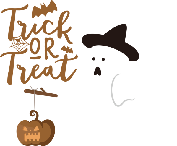 Transparent Halloween Logo Cartoon Character for Trick Or Treat for Halloween