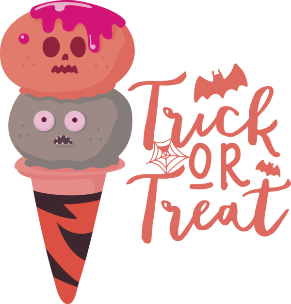 Transparent Halloween Ice cream cone Ice cream Character for Trick Or Treat for Halloween