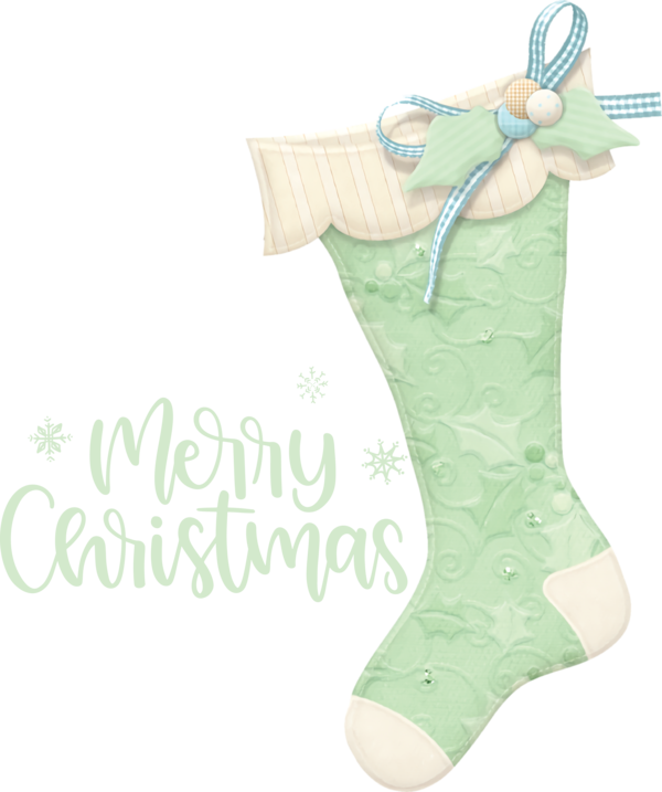 Transparent Christmas Shoe Design Sock for Merry Christmas for Christmas