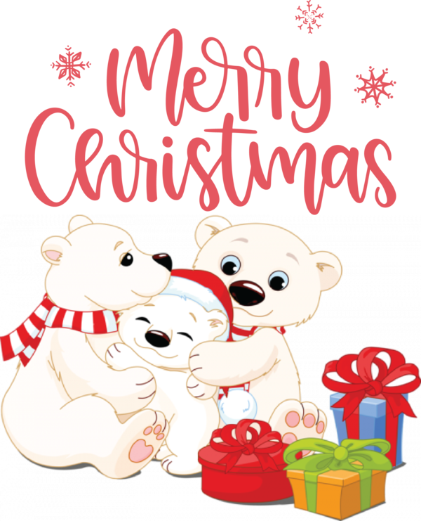 Transparent Christmas Polar bear Dog Gift for Merry Christmas for Christmas