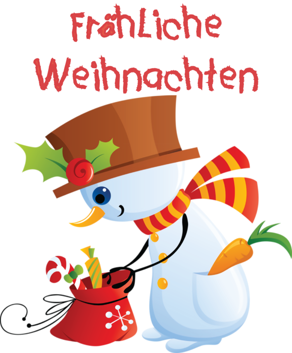 Transparent Christmas Christmas Day Snowman Design for Frohliche Weihnachten for Christmas