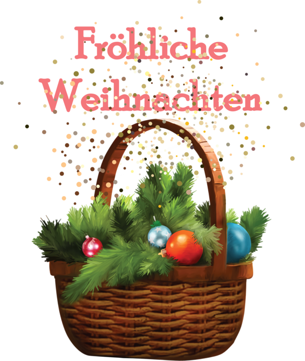 Transparent Christmas Gift basket Vegetarian cuisine Basket for Frohliche Weihnachten for Christmas