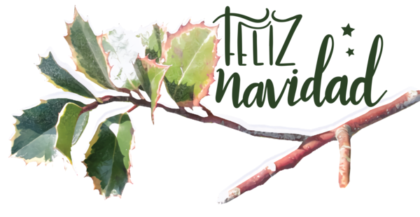 Transparent Christmas Leaf Twig Tree for Feliz Navidad for Christmas