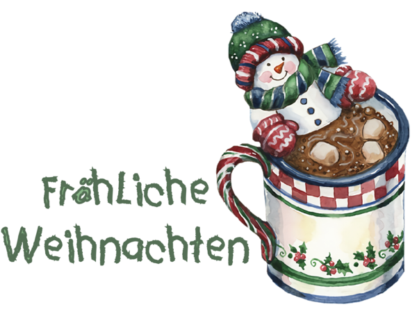 Transparent Christmas Mug Coffee Drawing for Frohliche Weihnachten for Christmas