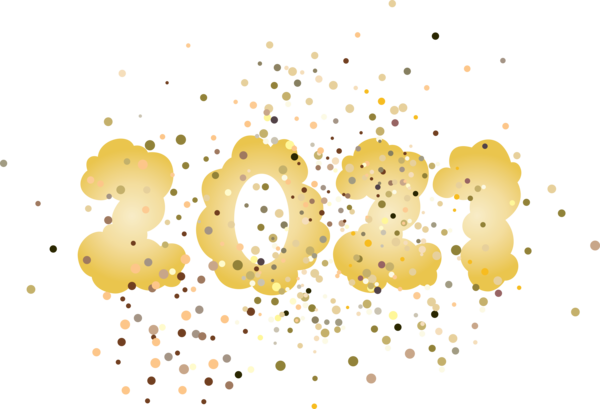 Transparent New Year Design Yellow Line for Happy New Year 2021 for New Year