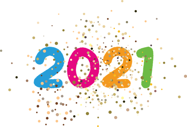 Transparent New Year Cartoon Meter Line for Happy New Year 2021 for New Year