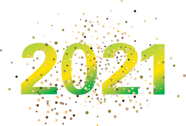 Transparent New Year Logo Design Yellow for Happy New Year 2021 for New Year