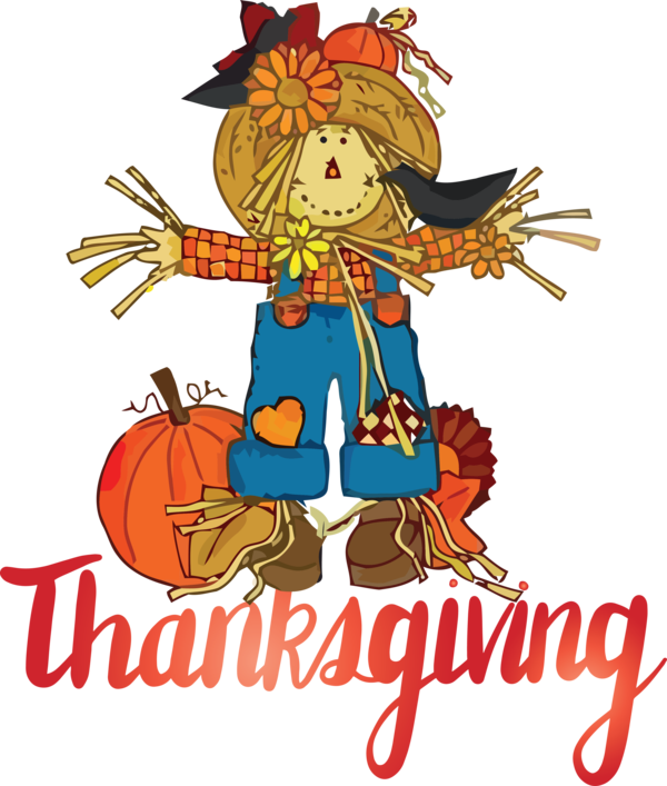 Transparent Thanksgiving Scarecrow Scarecrow Cartoon for Happy Thanksgiving for Thanksgiving