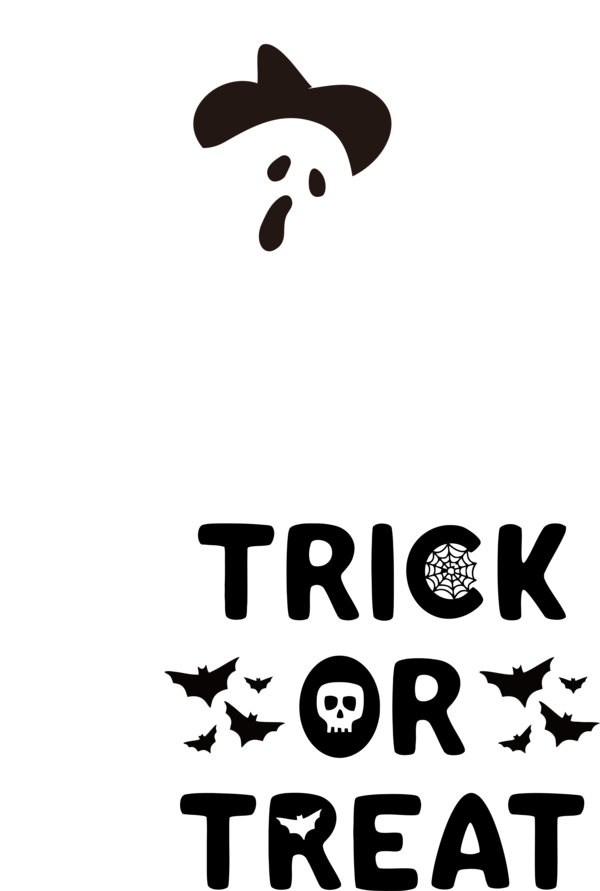 Transparent Halloween Dog Logo Black and white for Trick Or Treat for Halloween