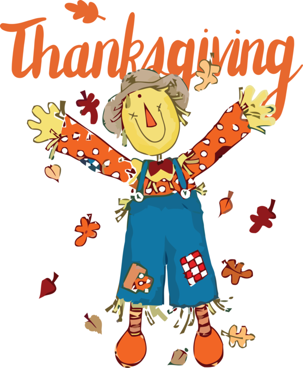 Transparent Thanksgiving Cartoon Scarecrow Drawing for Happy Thanksgiving for Thanksgiving