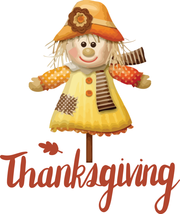 Transparent Thanksgiving Scarecrow Cartoon Festival for Happy Thanksgiving for Thanksgiving