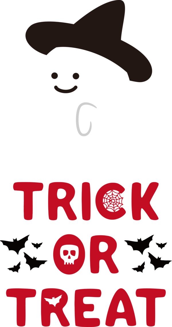 Transparent Halloween Design Black and white Cartoon for Trick Or Treat for Halloween