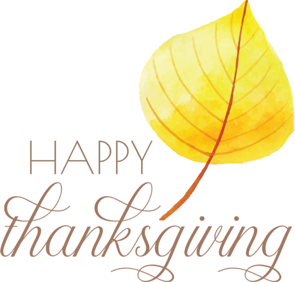 Transparent Thanksgiving Leaf Petal Line for Happy Thanksgiving for Thanksgiving
