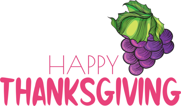 Transparent Thanksgiving Grape Sticker Fotobehang for Happy Thanksgiving for Thanksgiving