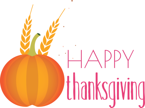 Transparent Thanksgiving Logo Pumpkin Text for Happy Thanksgiving for Thanksgiving