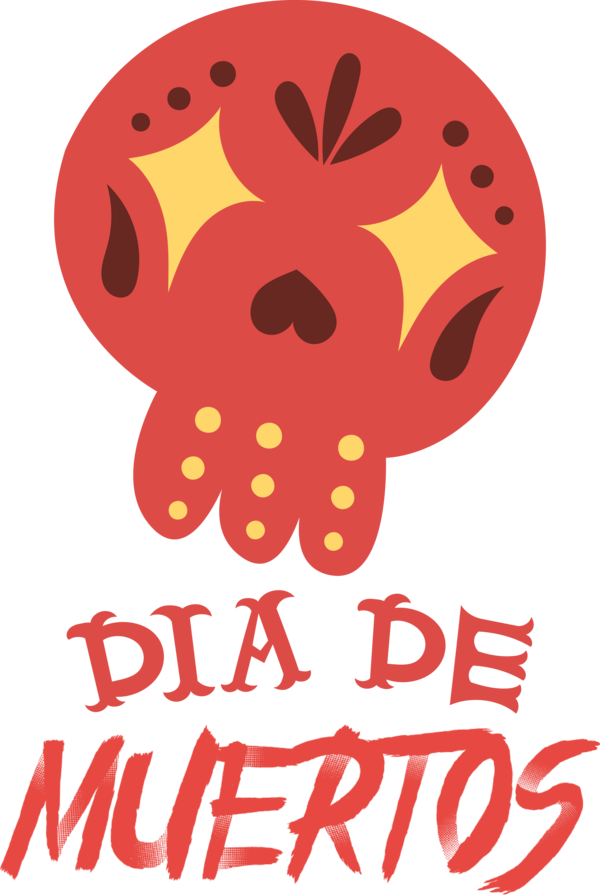 Transparent Day of Dead Design Logo Cartoon for Día de Muertos for Day Of Dead
