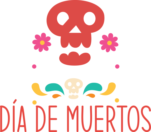 Transparent Day of Dead Drawing Painting for Día de Muertos for Day Of Dead