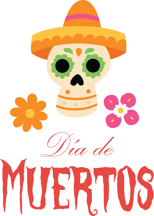Transparent Day of Dead Hat Sombrero Meter for Día de Muertos for Day Of Dead