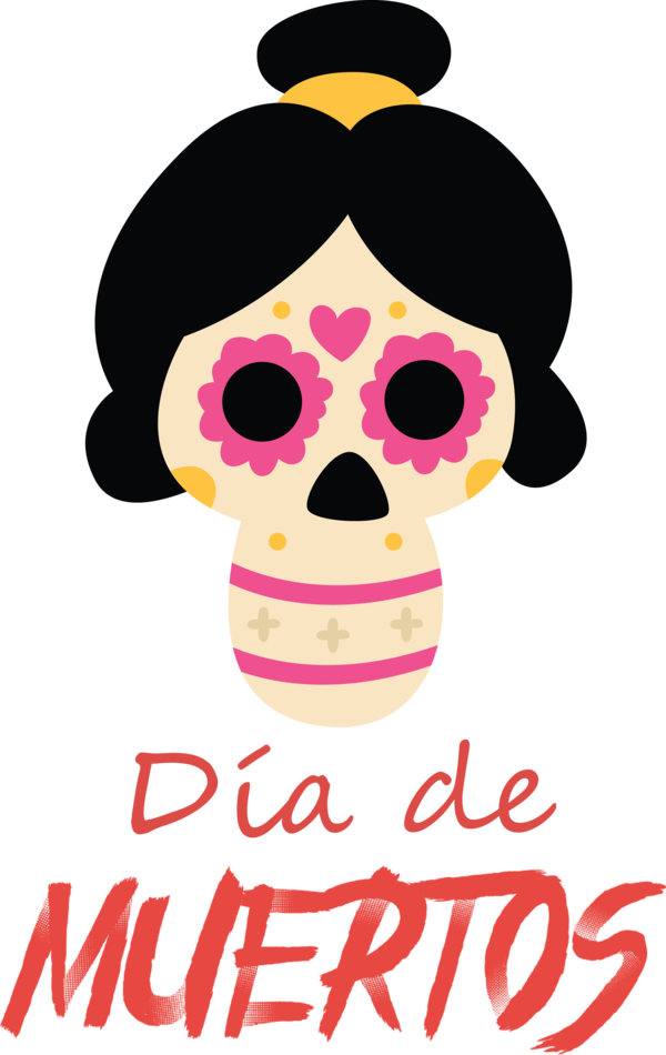 Transparent Day of Dead Design Skull M Skull M for Día de Muertos for Day Of Dead