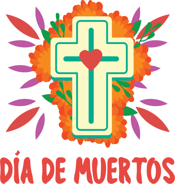 Transparent Day of Dead Logo Floral design Symbol for Día de Muertos for Day Of Dead