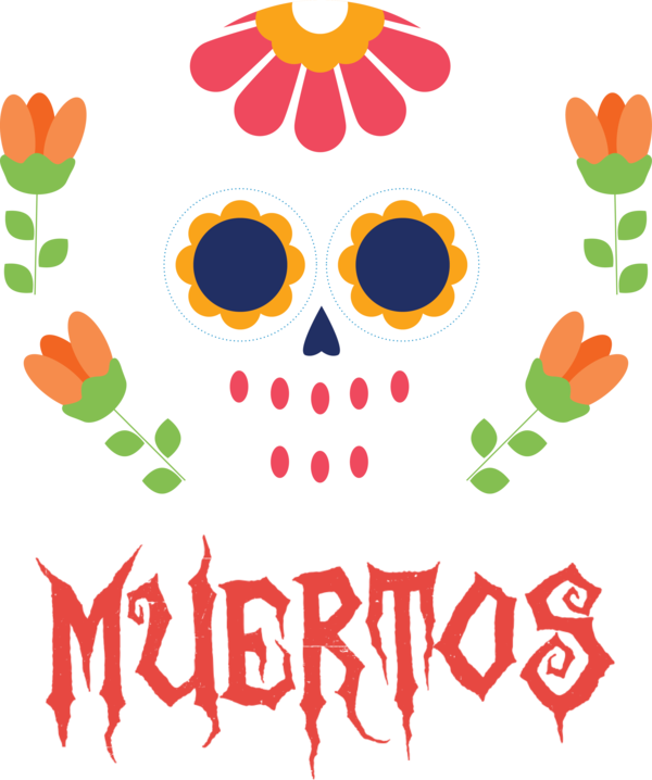 Transparent Day of Dead Christmas carol Line Meter for Día de Muertos for Day Of Dead