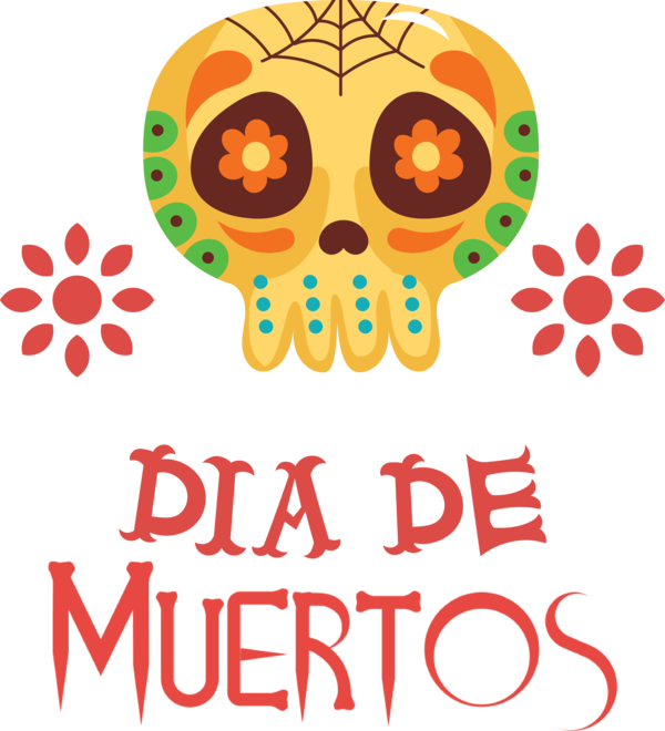 Transparent Day of Dead Design Drawing for Día de Muertos for Day Of Dead