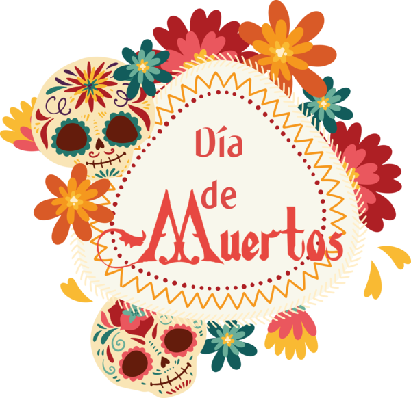 Transparent Day of Dead Floral design Cut flowers Petal for Día de Muertos for Day Of Dead