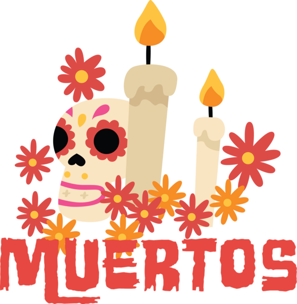 Transparent Day of Dead Logo Vector Line art for Día de Muertos for Day Of Dead