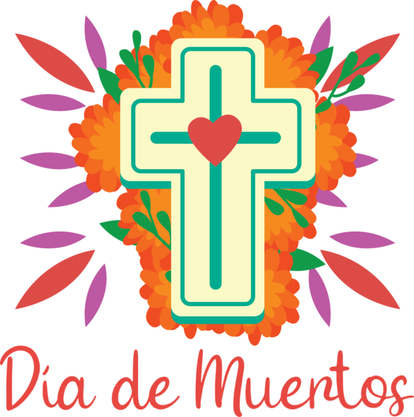 Transparent Day of Dead Logo Floral design Symbol for Día de Muertos for Day Of Dead