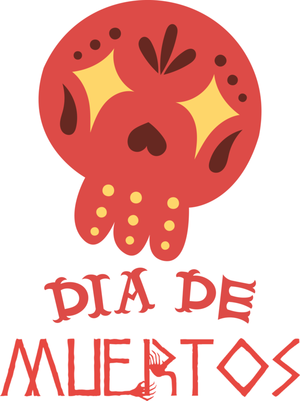 Transparent Day of Dead Logo Design Cartoon for Día de Muertos for Day Of Dead
