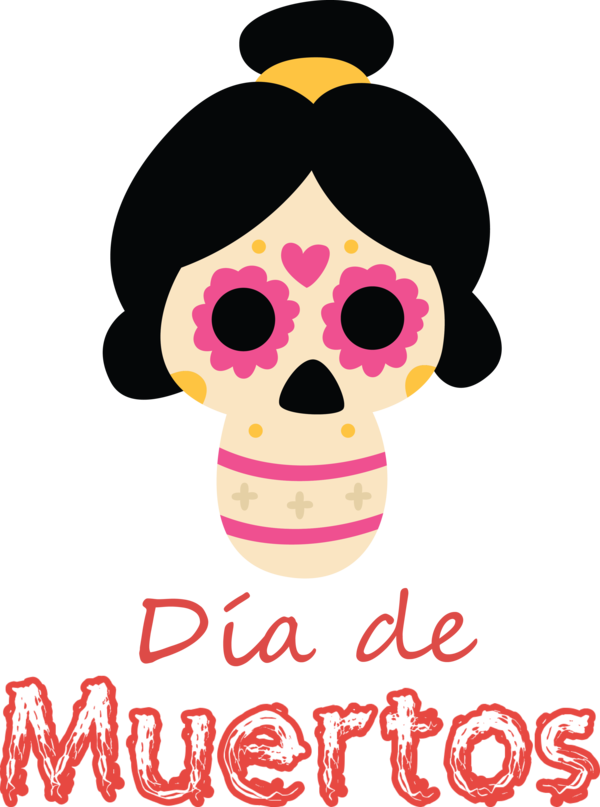 Transparent Day of Dead Skull M Skull M Design for Día de Muertos for Day Of Dead