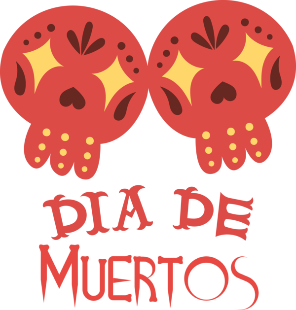 Transparent Day of Dead Design Cartoon Logo for Día de Muertos for Day Of Dead