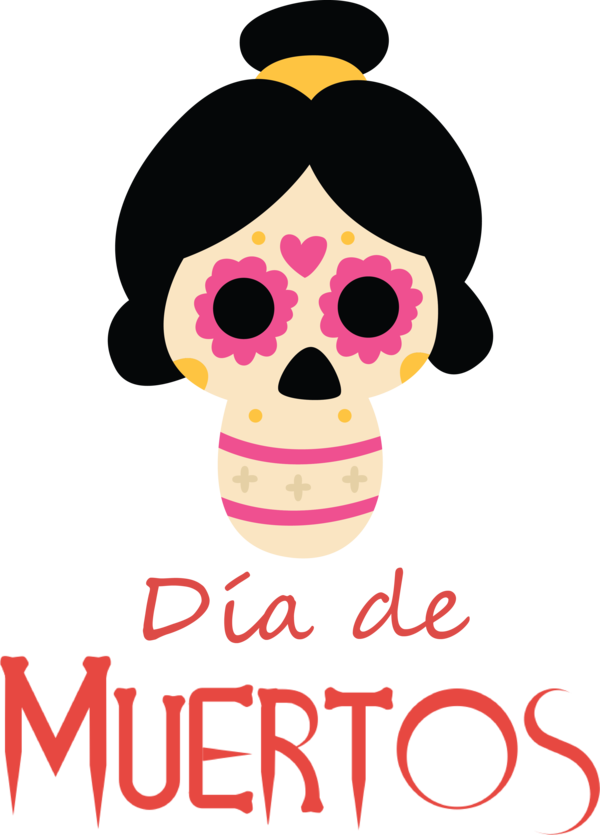 Transparent Day of Dead Skull M Skull M Design for Día de Muertos for Day Of Dead
