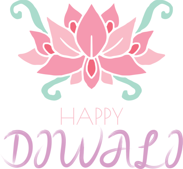Transparent Diwali Floral design Design Logo for Happy Diwali for Diwali