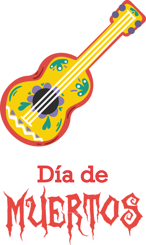 Transparent Day of the Dead Guitar Accessory Guitar String instrument for Día de Muertos for Day Of The Dead