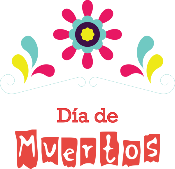 Transparent Day of the Dead Floral design Design Logo for Día de Muertos for Day Of The Dead