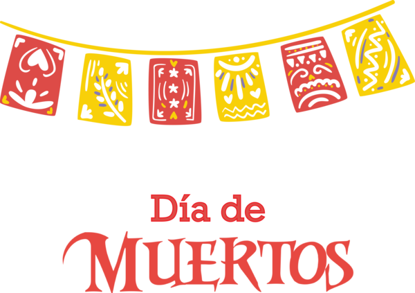 Transparent Day of the Dead Logo Banner Meter for Día de Muertos for Day Of The Dead