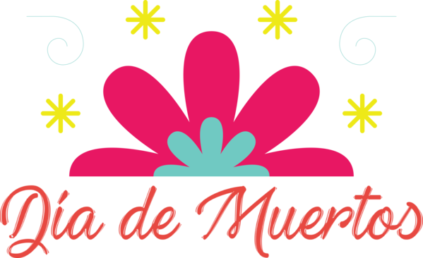 Transparent Day of the Dead Floral design Leaf Logo for Día de Muertos for Day Of The Dead