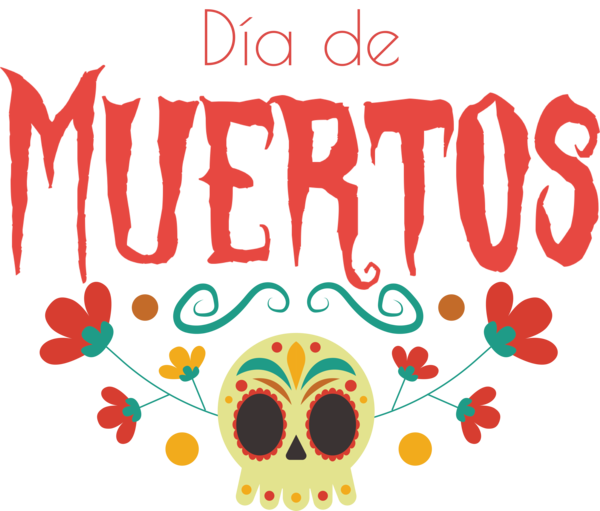 Transparent Day of the Dead Design Logo Meter for Día de Muertos for Day Of The Dead