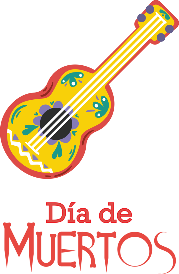 Transparent Day of the Dead Guitar Accessory Acoustic guitar Guitar for Día de Muertos for Day Of The Dead
