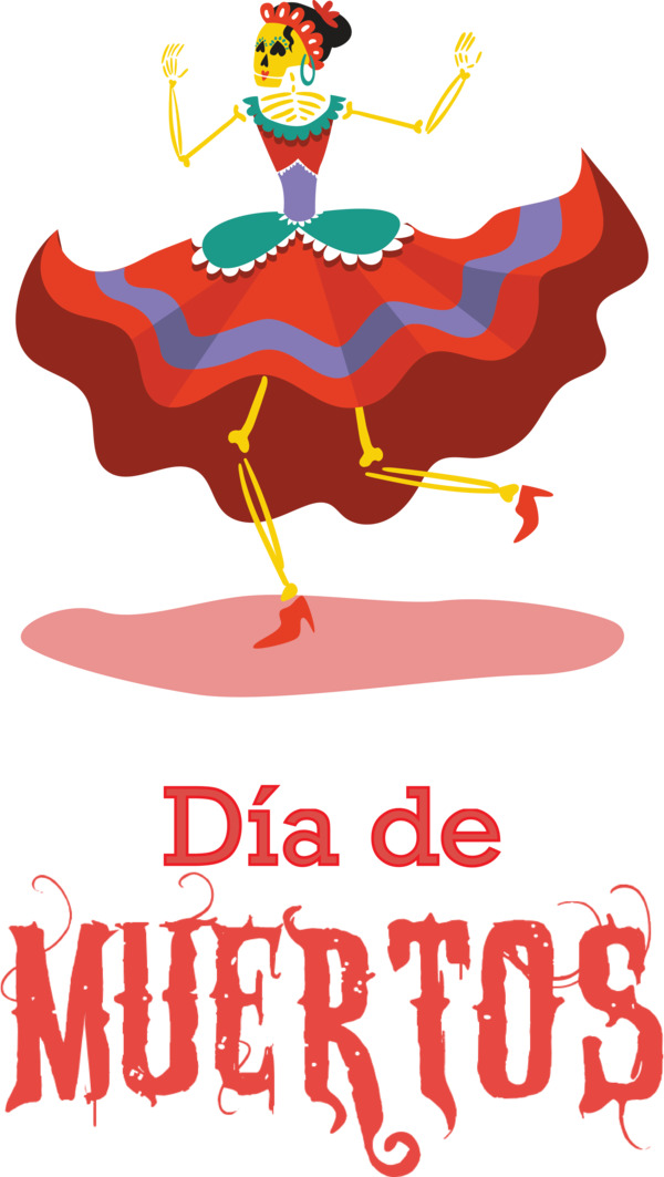 Transparent Day of the Dead Design Poster Cartoon for Día de Muertos for Day Of The Dead
