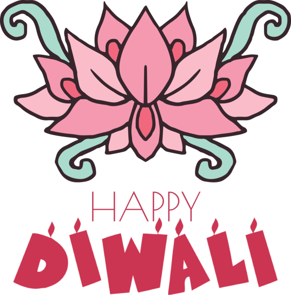 Transparent Diwali Visual arts Design Floral design for Happy Diwali for Diwali