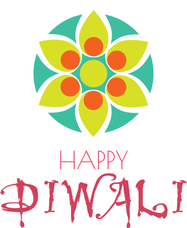 Transparent Diwali Floral design Logo Cut flowers for Happy Diwali for Diwali
