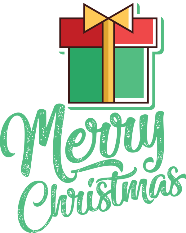 Transparent Christmas Logo Green Line for Merry Christmas for Christmas