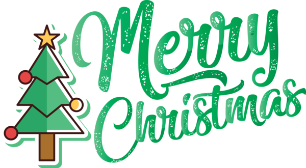 Transparent Christmas Logo Green Meter for Merry Christmas for Christmas